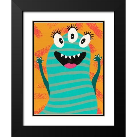 Happy Creatures V Black Modern Wood Framed Art Print with Double Matting by Moore, Regina