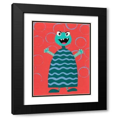 Happy Creatures VIII Black Modern Wood Framed Art Print with Double Matting by Moore, Regina
