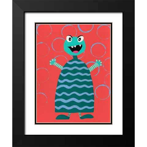 Happy Creatures VIII Black Modern Wood Framed Art Print with Double Matting by Moore, Regina