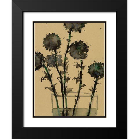 Dry Stems I Black Modern Wood Framed Art Print with Double Matting by Dixon, Samuel