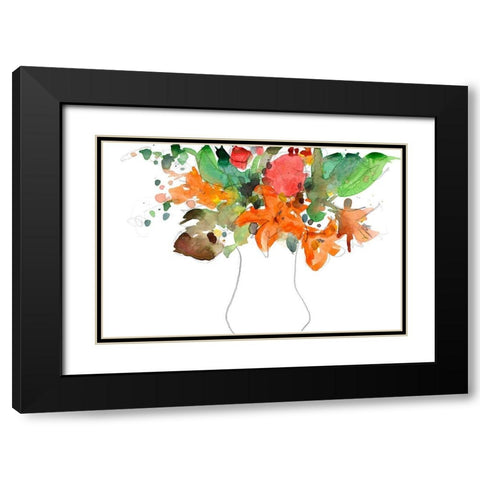 Expressive Bouquet I Black Modern Wood Framed Art Print with Double Matting by Dixon, Samuel