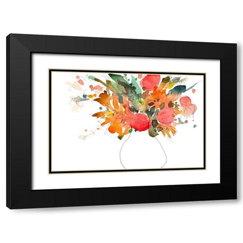 Expressive Bouquet II Black Modern Wood Framed Art Print with Double Matting by Dixon, Samuel