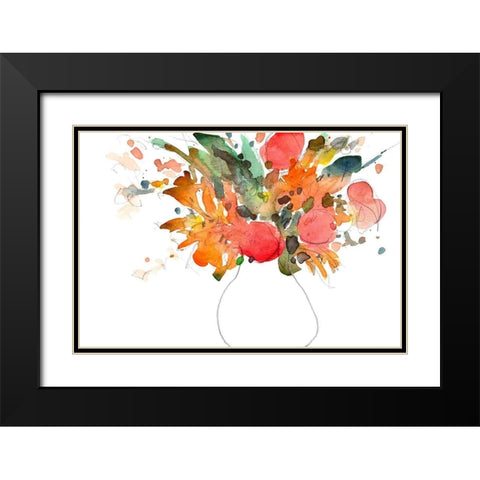 Expressive Bouquet II Black Modern Wood Framed Art Print with Double Matting by Dixon, Samuel