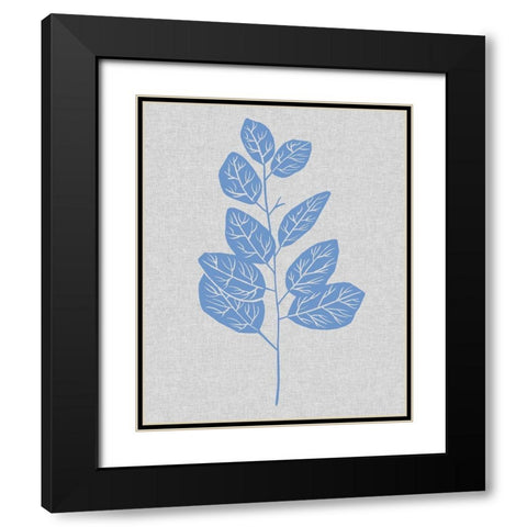 Blue Stem I Black Modern Wood Framed Art Print with Double Matting by Wang, Melissa