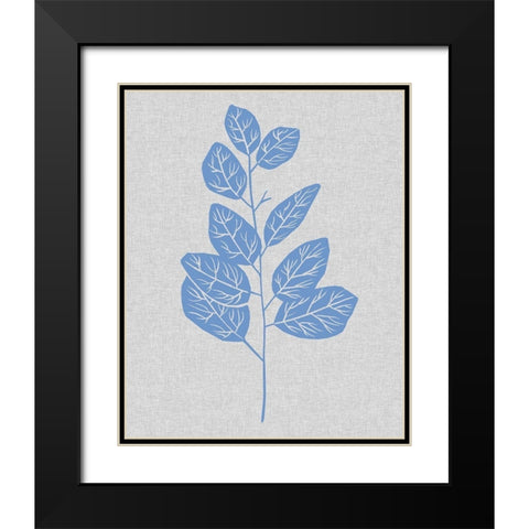 Blue Stem I Black Modern Wood Framed Art Print with Double Matting by Wang, Melissa