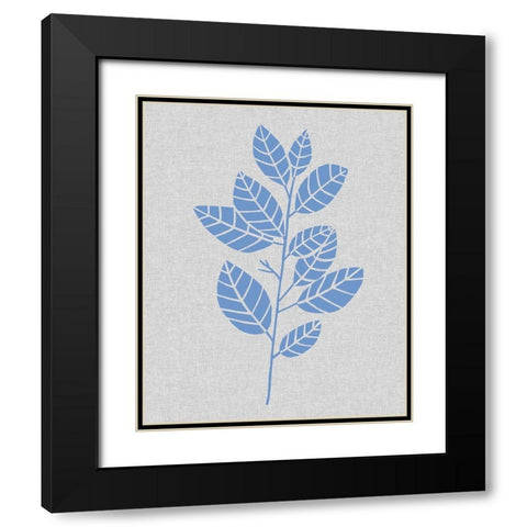 Blue Stem IV Black Modern Wood Framed Art Print with Double Matting by Wang, Melissa