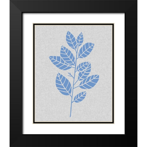 Blue Stem IV Black Modern Wood Framed Art Print with Double Matting by Wang, Melissa