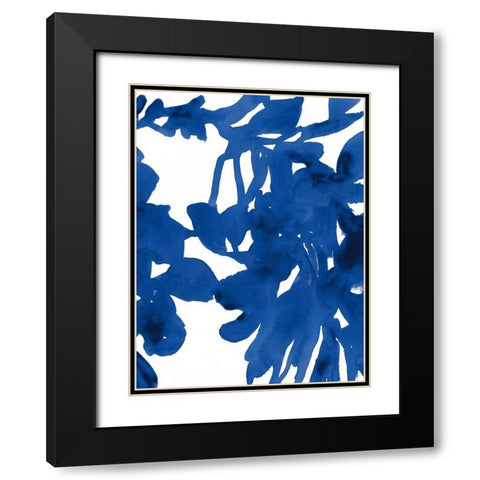 Azure Silhouette I Black Modern Wood Framed Art Print with Double Matting by Vess, June Erica