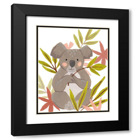 Koala-ty Time I Black Modern Wood Framed Art Print with Double Matting by Vess, June Erica