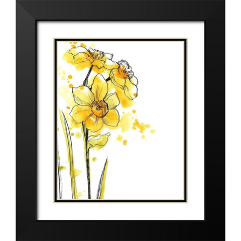 Spring Contours III Black Modern Wood Framed Art Print with Double Matting by Vess, June Erica