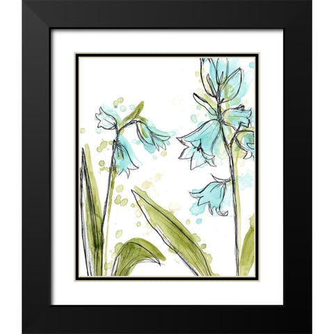 Spring Contours IV Black Modern Wood Framed Art Print with Double Matting by Vess, June Erica