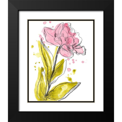 Spring Contours V Black Modern Wood Framed Art Print with Double Matting by Vess, June Erica