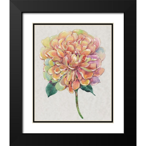 Multicolor Floral I Black Modern Wood Framed Art Print with Double Matting by OToole, Tim
