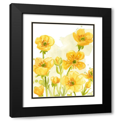 Sunshine Meadow I Black Modern Wood Framed Art Print with Double Matting by Vess, June Erica