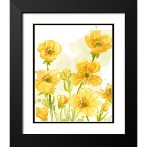 Sunshine Meadow I Black Modern Wood Framed Art Print with Double Matting by Vess, June Erica