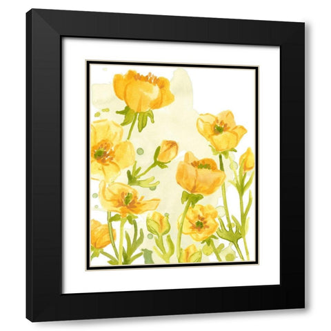 Sunshine Meadow II Black Modern Wood Framed Art Print with Double Matting by Vess, June Erica