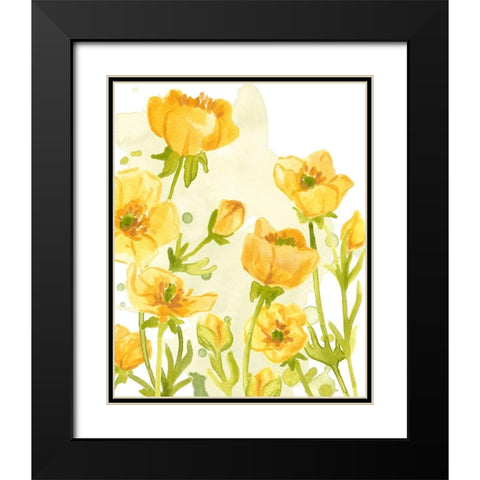 Sunshine Meadow II Black Modern Wood Framed Art Print with Double Matting by Vess, June Erica