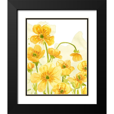 Sunshine Meadow III Black Modern Wood Framed Art Print with Double Matting by Vess, June Erica