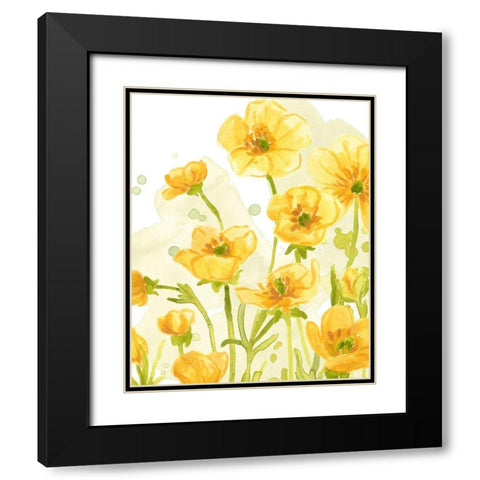 Sunshine Meadow IV Black Modern Wood Framed Art Print with Double Matting by Vess, June Erica