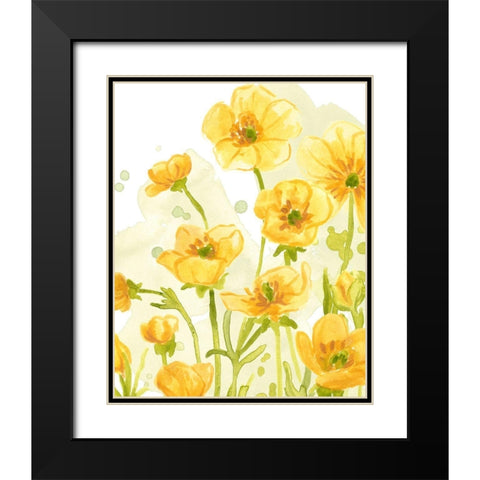 Sunshine Meadow IV Black Modern Wood Framed Art Print with Double Matting by Vess, June Erica