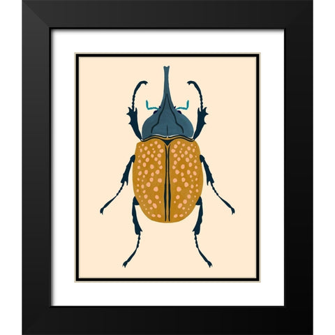 Beetle Bug II Black Modern Wood Framed Art Print with Double Matting by Barnes, Victoria