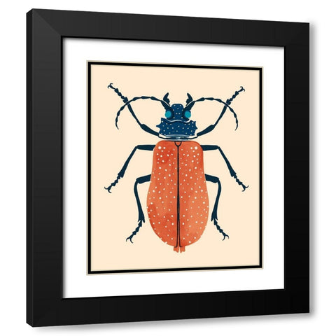 Beetle Bug III Black Modern Wood Framed Art Print with Double Matting by Barnes, Victoria