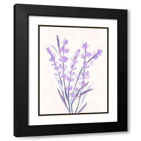 Lavender Land I Black Modern Wood Framed Art Print with Double Matting by Wang, Melissa