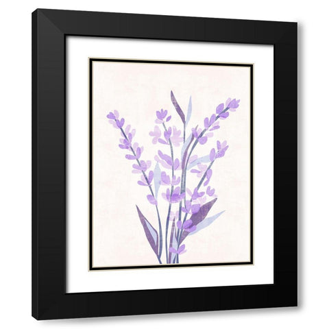 Lavender Land II Black Modern Wood Framed Art Print with Double Matting by Wang, Melissa