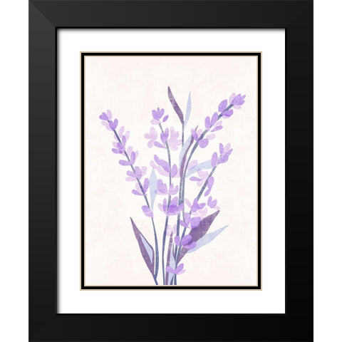 Lavender Land II Black Modern Wood Framed Art Print with Double Matting by Wang, Melissa