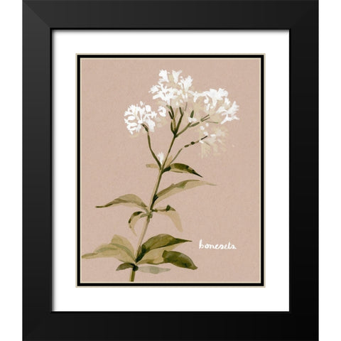 White Bonesets I Black Modern Wood Framed Art Print with Double Matting by Caroline, Emma