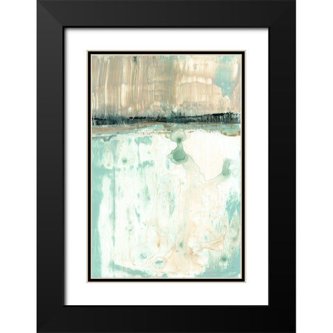 Hint of Mint I Black Modern Wood Framed Art Print with Double Matting by Goldberger, Jennifer