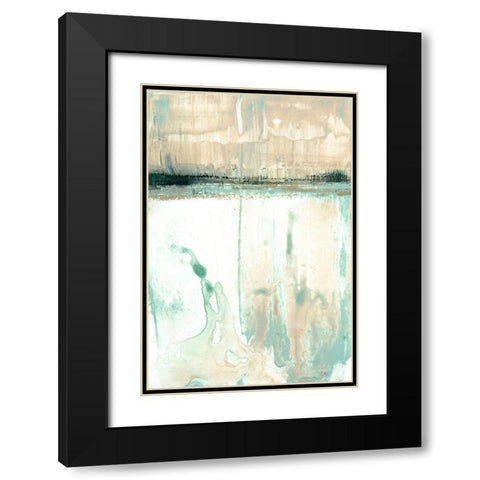 Hint of Mint II Black Modern Wood Framed Art Print with Double Matting by Goldberger, Jennifer