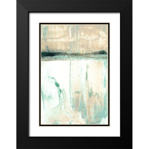 Hint of Mint II Black Modern Wood Framed Art Print with Double Matting by Goldberger, Jennifer