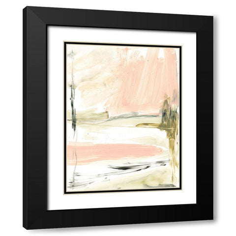 Peach Sorbet I Black Modern Wood Framed Art Print with Double Matting by Goldberger, Jennifer