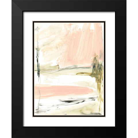 Peach Sorbet I Black Modern Wood Framed Art Print with Double Matting by Goldberger, Jennifer