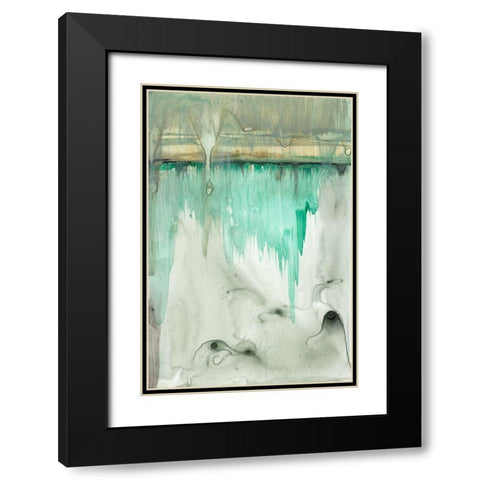 Verde Horizon I Black Modern Wood Framed Art Print with Double Matting by Goldberger, Jennifer