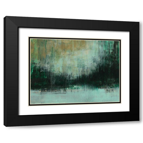 Emerald Grotto II Black Modern Wood Framed Art Print with Double Matting by Goldberger, Jennifer