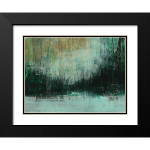 Emerald Grotto II Black Modern Wood Framed Art Print with Double Matting by Goldberger, Jennifer