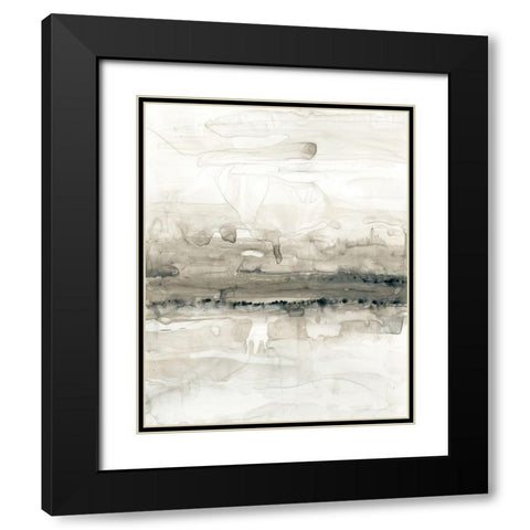 Grey on the Horizon II Black Modern Wood Framed Art Print with Double Matting by Goldberger, Jennifer