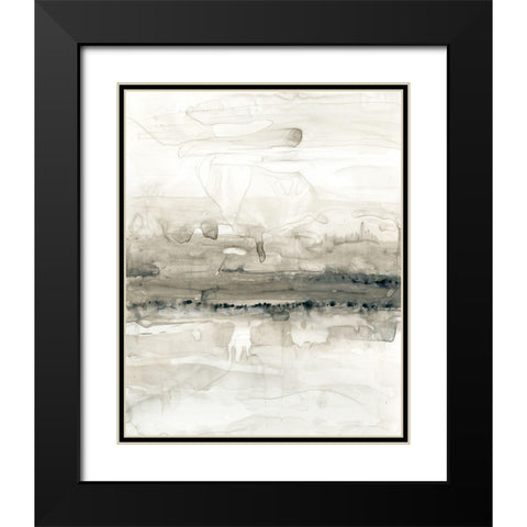 Grey on the Horizon II Black Modern Wood Framed Art Print with Double Matting by Goldberger, Jennifer