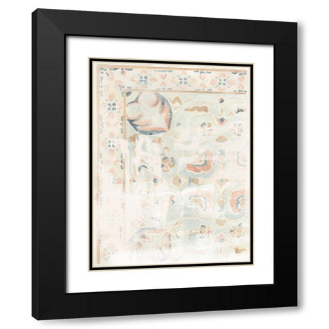 Antique Textile Swatch I Black Modern Wood Framed Art Print with Double Matting by Vess, June Erica