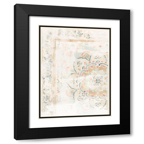 Antique Textile Swatch IV Black Modern Wood Framed Art Print with Double Matting by Vess, June Erica