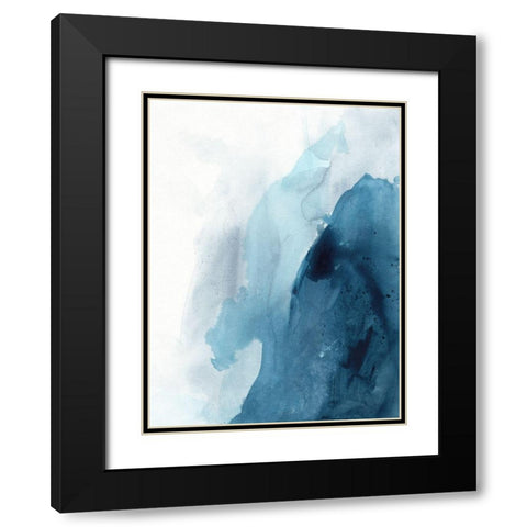 Wave Agate II Black Modern Wood Framed Art Print with Double Matting by Vess, June Erica
