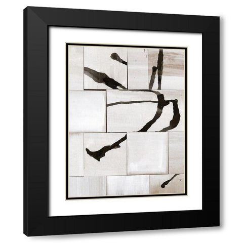 Neutral Subtext II Black Modern Wood Framed Art Print with Double Matting by Stramel, Renee W.