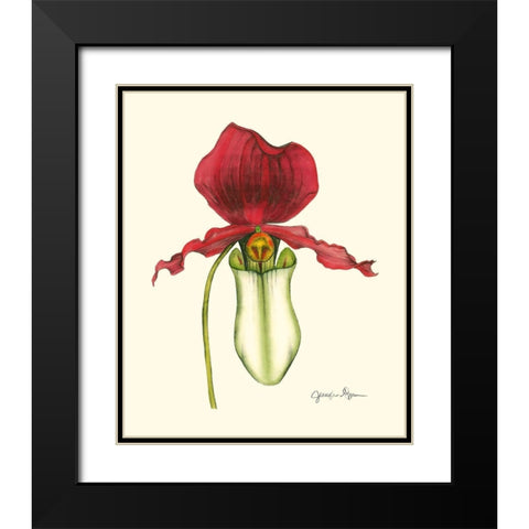 Majestic Orchid I Black Modern Wood Framed Art Print with Double Matting by Goldberger, Jennifer