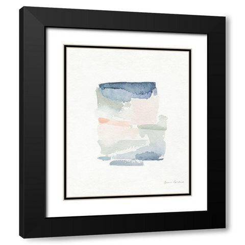 Sea Glass Color Studies III Black Modern Wood Framed Art Print with Double Matting by Caroline, Emma