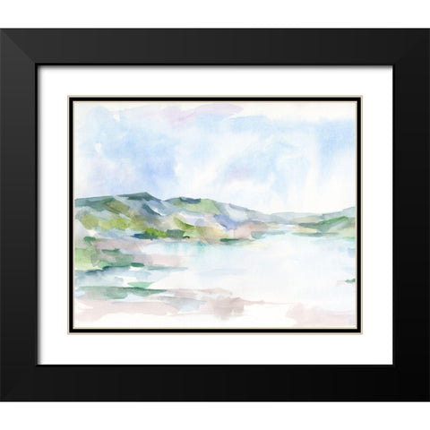 Pastel Seaside I Black Modern Wood Framed Art Print with Double Matting by Harper, Ethan