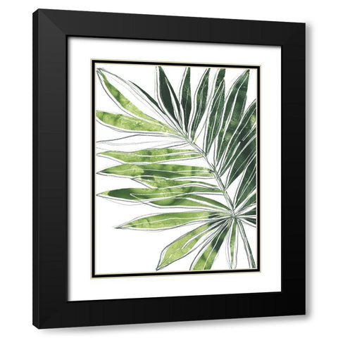 Expressive Palm IV Black Modern Wood Framed Art Print with Double Matting by Vess, June Erica