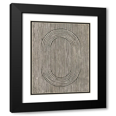 Cedar Grooves I Black Modern Wood Framed Art Print with Double Matting by Lam, Vanna