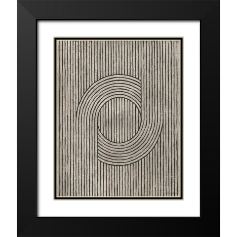 Cedar Grooves III Black Modern Wood Framed Art Print with Double Matting by Lam, Vanna